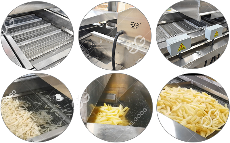french fries blanching machine application