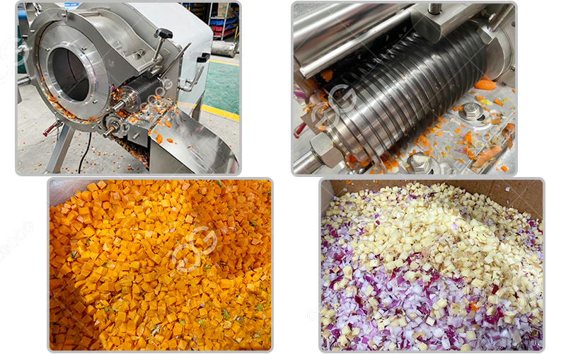 Feed Port Vegetable Cube Making Machine Fruit Square Cube Potato Cube  Cutting Tool Electric Potato Dicer Machinery