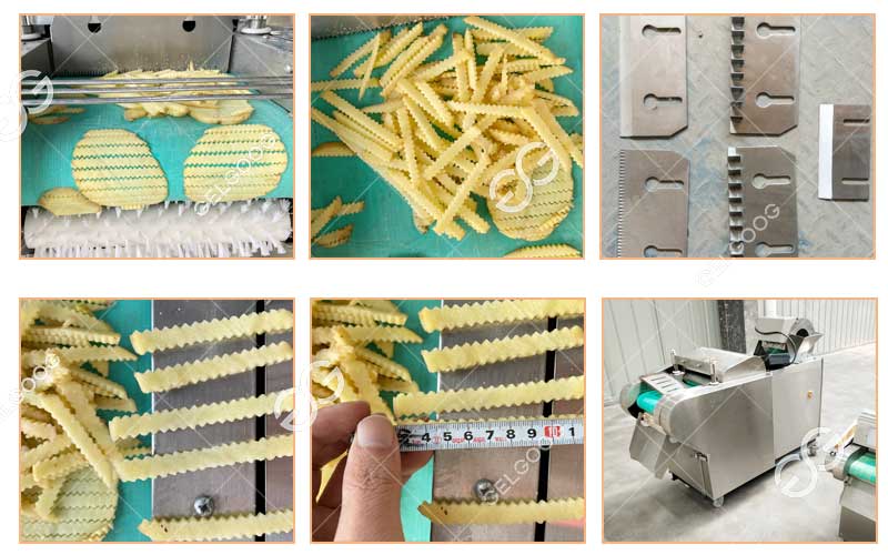 How to make crinkle-cut chips with a potato slicer machine?