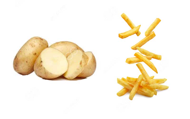 french fries processing steps