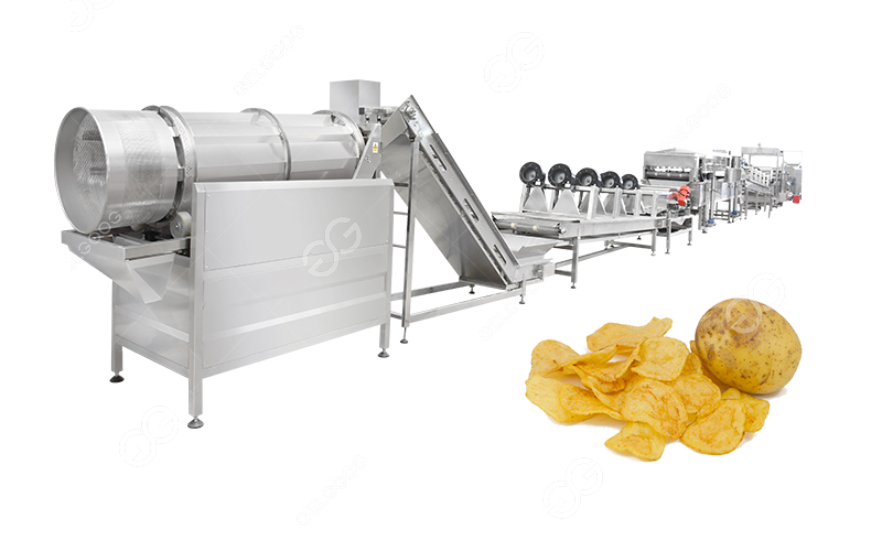 what is the process involved in preparing potato chips